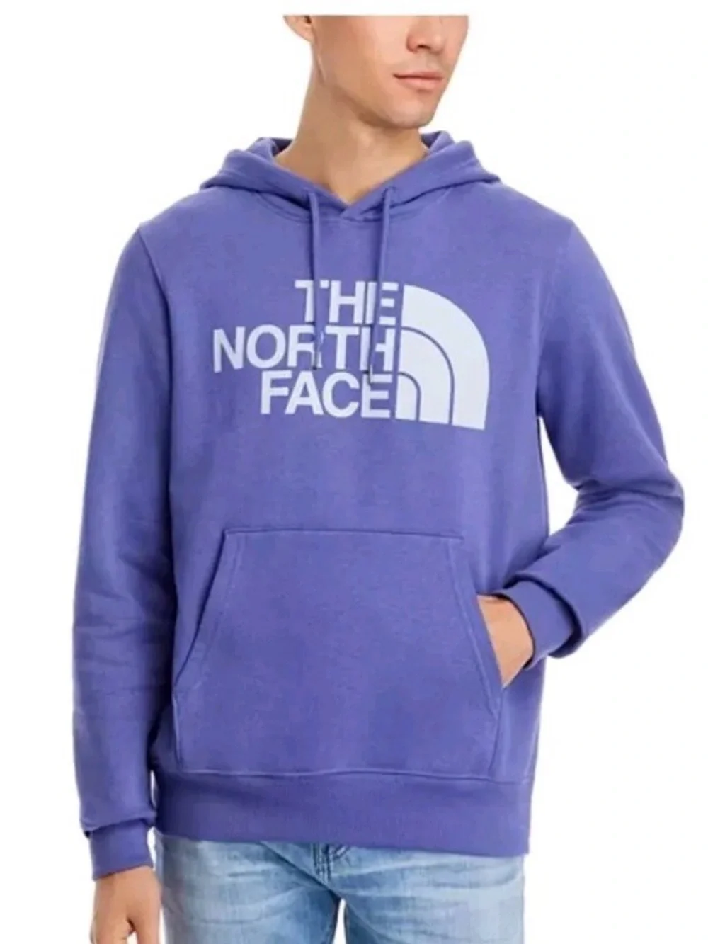 The North Face Half Dome Cave Blue Graphic Logo Pullover Hoodie Unisex